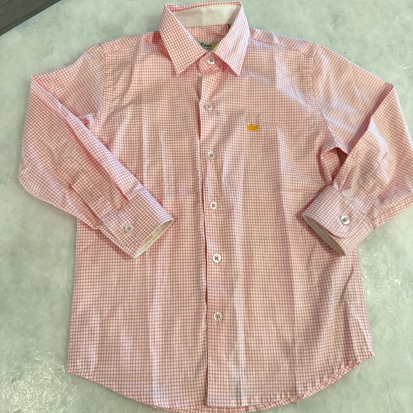 Boys 4T pink gingham dress shirt. - Picture 3 of 3